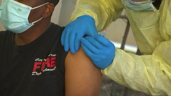 Heroes on the Frontlines in Riverside Get COVID-19 Vaccine – NBC Los Angeles