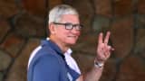 Apple CEO Tim Cook attends the Allen & Company Sun Valley Conference on July 08, 2021 in Sun Valley, Idaho.
