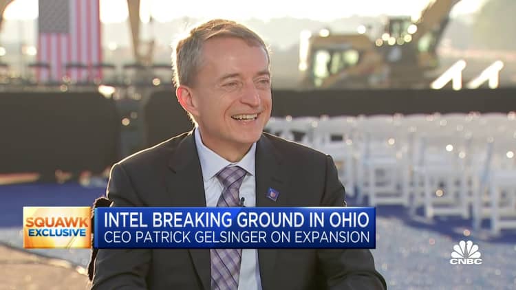 Watch CNBC's full interview with Intel CEO Pat Gelsinger on Ohio chip manufacturing
