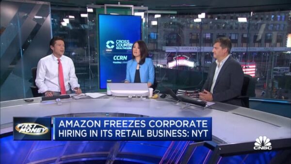 Amazon freezes corporate hiring in its retail business