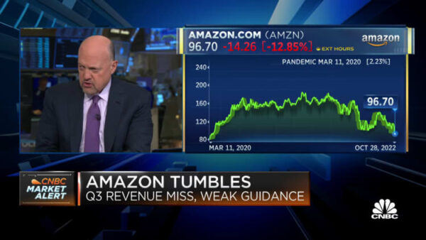 Amazon plunge pushes valuation below $1 trillion first time since 2020