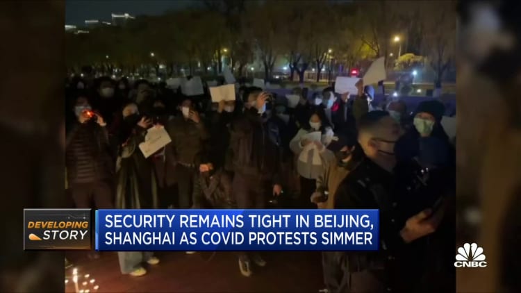 Security remains tight in Beijing, Shanghai as Covid protests simmer