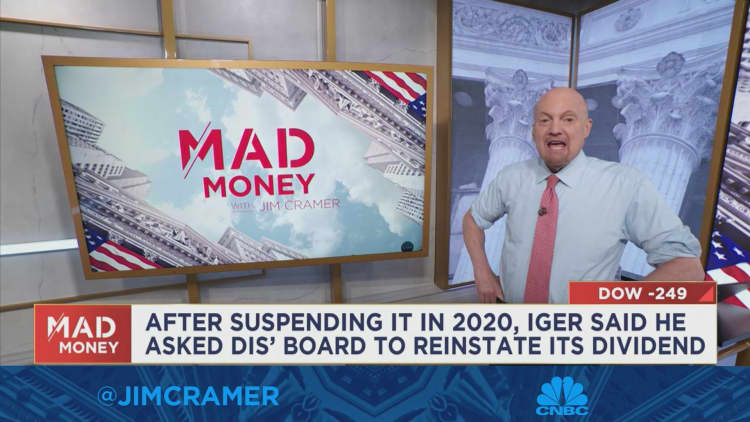 Jim Cramer says Disney stock has more upside thanks to Bob Iger's turnaround plan