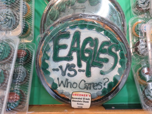 An Eagle's cookie cake for sale at the Redner's Warehouse Markets in South Heidelberg Township. (DAVID MEKEEL - READING EAGLE)