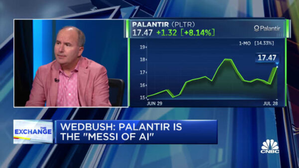 Palantir stock up 11% as company rides A.I. craze