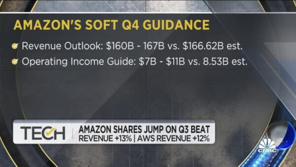Amazon stock up on Q3 earnings report