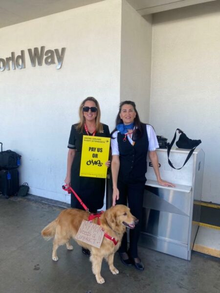 United flight attendants rally at LAX for higher wages – Daily News