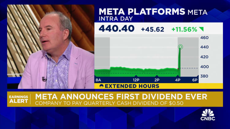 Meta announces first ever dividend of $0.50