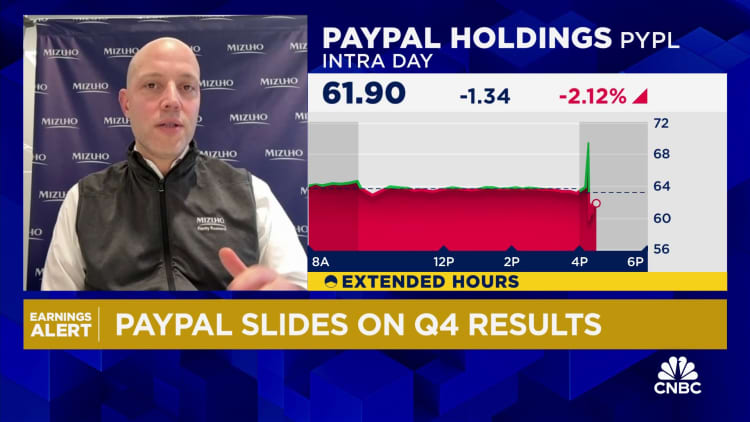 PayPal slides on Q4 results