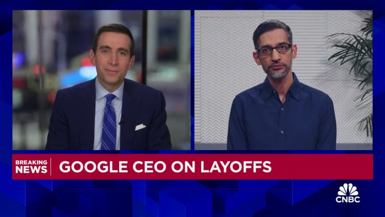 Alphabet CEO Sundar Pichai on layoffs: Important to create capacity from within to invest for future