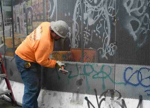 LA begins work to secure graffiti-covered downtown high-rise development – Daily News