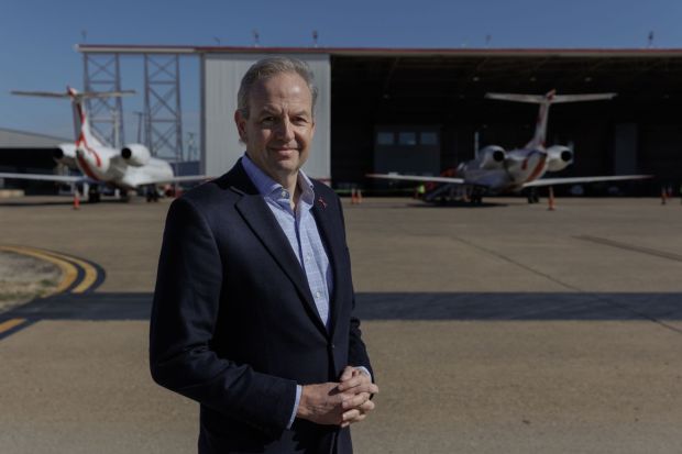 Alex Wilcox found a way to offer charter convenience at near-business-class prices. The company got its start in Irvine. (Shelby Tauber/Bloomberg)