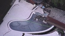 A landslide damaged a home Wednesday March 13, 2024 in Sherman Oaks.