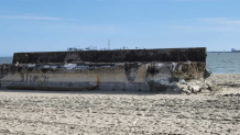 Bus-sized concrete block washes ashore in Long Beach – NBC Los Angeles