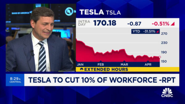 Tesla layoffs send shares down on concerns about weakening demand