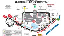 A map of the Grand Prix of Long Beach circuit.